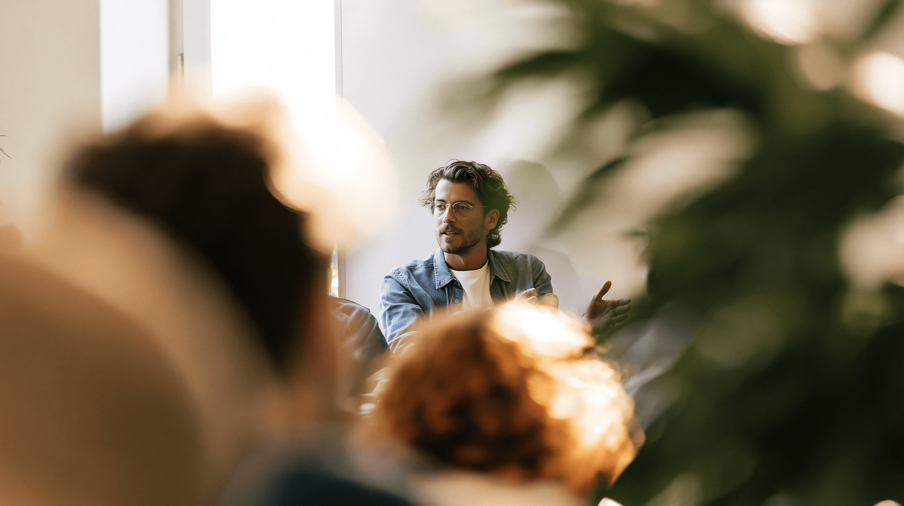 A founder-led team talking through an early customer deal